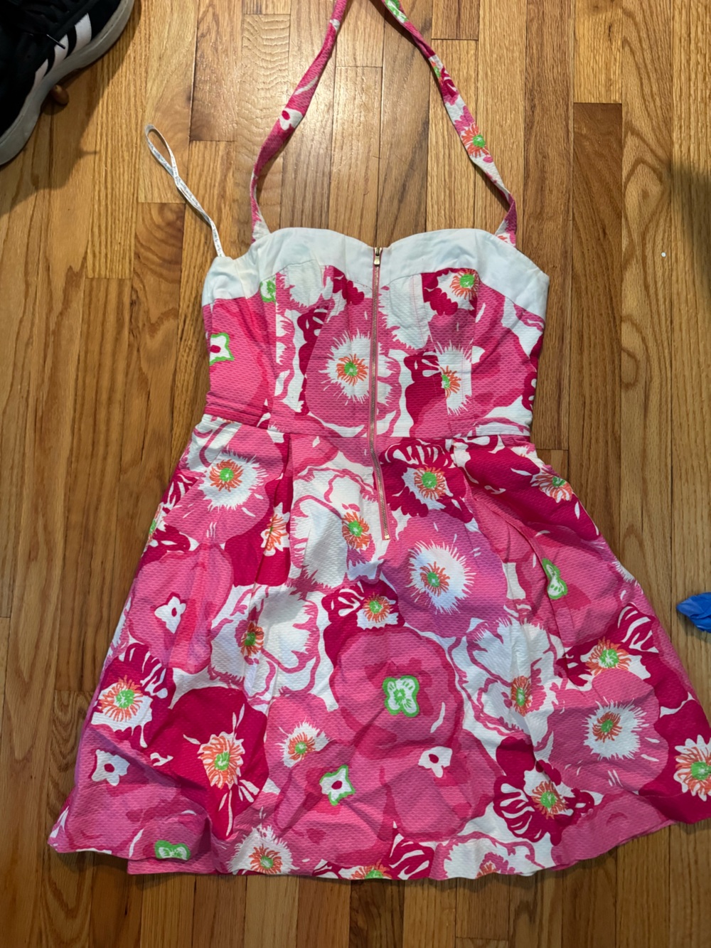 Lilly Pulitzer Pink Floral Halter Fit-and-Flare Dress